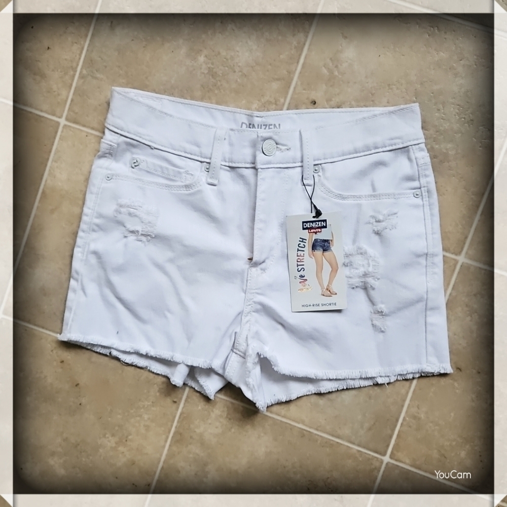 Levi's Denizen High Rise Shorties Size 5-W27 NWT
